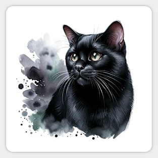 Cat Bombay - Watercolor Cat Sticker